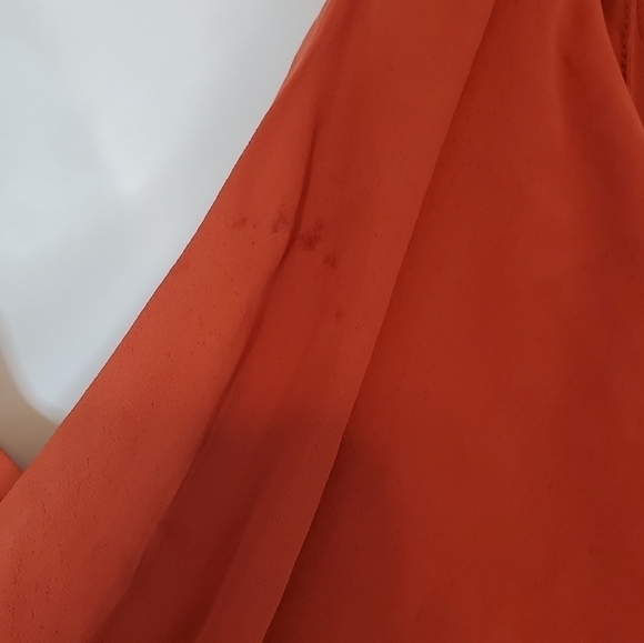 River Island Size 8 Jumpsuit in Orange Apricot Guc - Picture 4 of 7